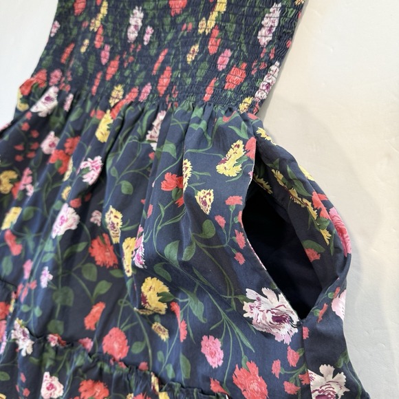 Hill House Navy Peony Floral Ellie Nap Midi Dress Size XXL Pockets - Picture 7 of 11